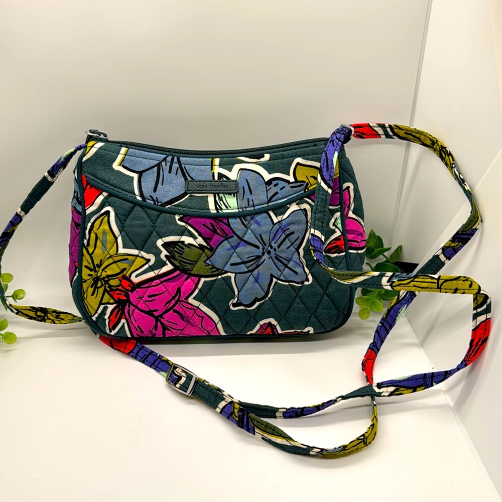Vera Bradley Iconic RFID Little Hipster Crossbody 22159-I12 Falling Flowers